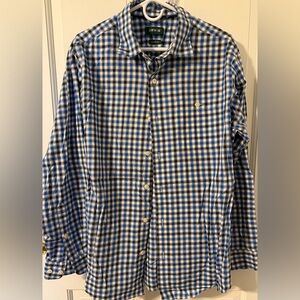 Orvis Blue and White Plaid Men's Shirt